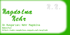 magdolna nehr business card